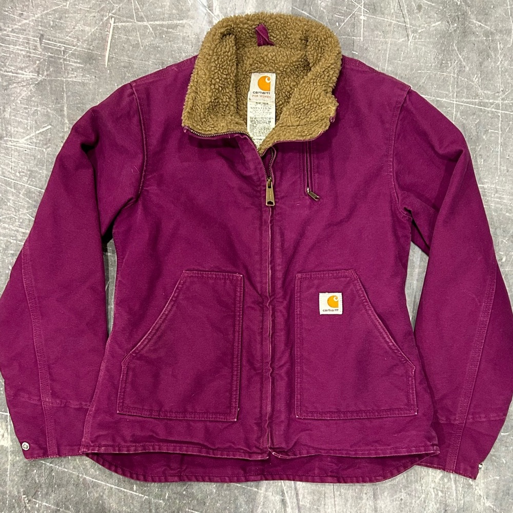 Vintage carhartt plum purple canvas jacket